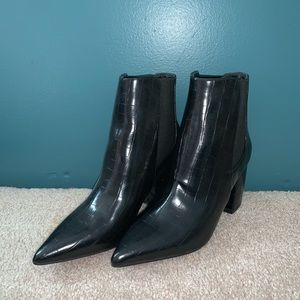 Black Pointed Toe Booties